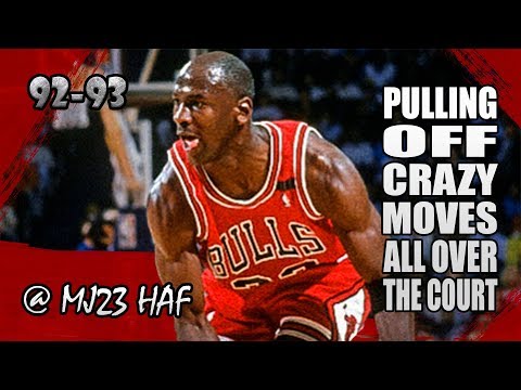 Michael Jordan Highlights vs Bullets (1992.12.17) - 28pts, Pulling Off CRAZY MOVES!