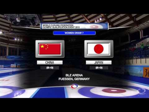 CURLING: CHN-JPN Olympic Qual 2013 Women Draw 7 HIGHLIGHTS