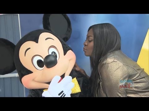 American Idol Candice Glover visits with Mickey Mouse at Walt Disney World