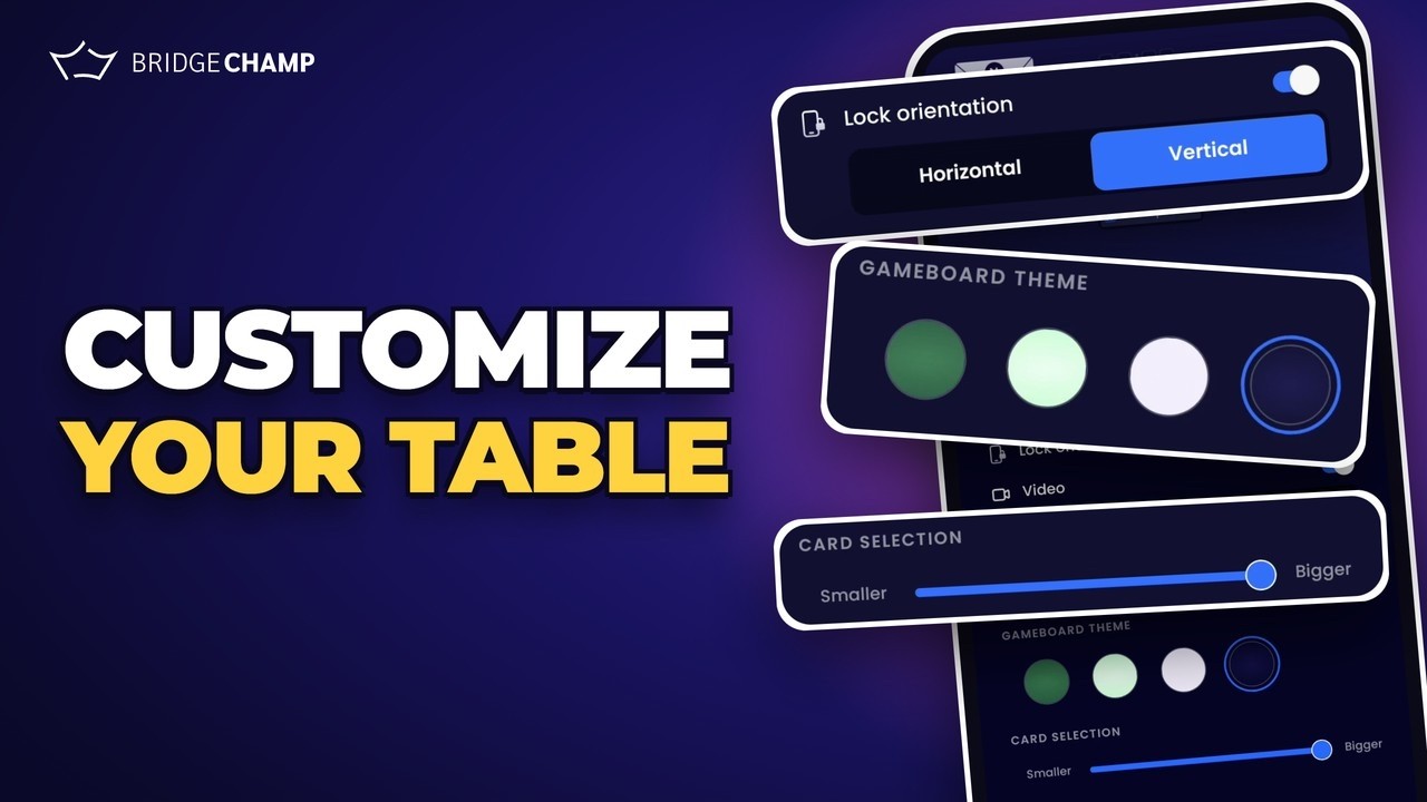 How to Customize Your Bridge Champ Mobile Table