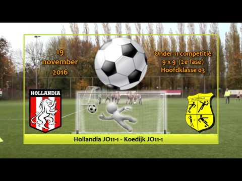 Hollandia JO11-1 - Koedijk JO11-1 (19-11-2016)