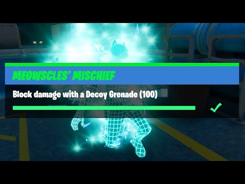 Block Damage with a Decoy Grenade (100) - Fortnite Meowscles' Mischief Challenges