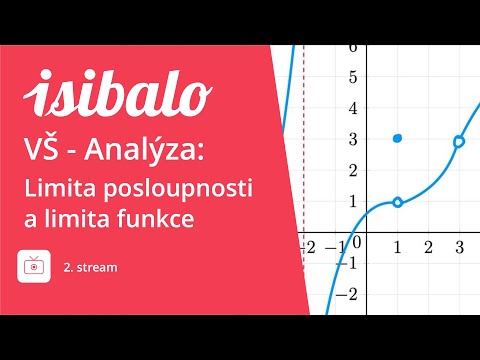 🔴 ISIBALO ŽIVĚ: VŠ - Analýza: Limita posloupnosti a limita funkce (2. stream)