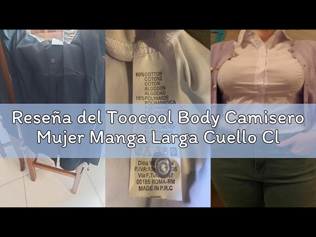 Vídeo relacionado con Toocool Body Camisero Mujer Manga Larga Cuello Clásico Estilo Tanga C-S021 [S, Blanco]