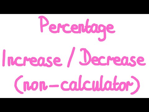 1MM - Percentage Increase/Decrease non calculator