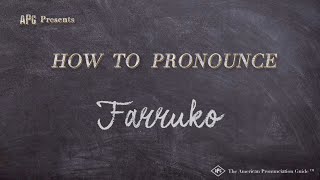 How to Pronounce Farruko (Real Life Examples!)