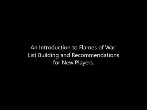 Introduction to Flames of War List Building for New Players (The Basics)