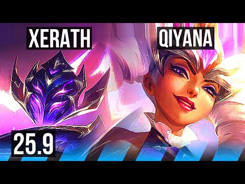 XERATH vs QIYANA (MID) | 10/3/9 | NA Master | 25.9