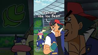 Greninja Used Ice Beam… BUT IT’S LITERAL 💀 #pokemon #shorts