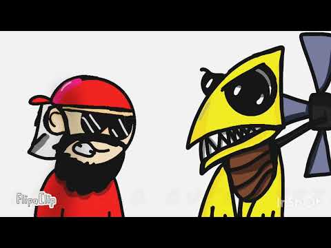 Yellow💛 e Cyan💙 (Rainbow friends) Vs. Mussoumano - Batalha animada