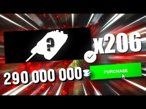buying every tank in the game (290 million credits)