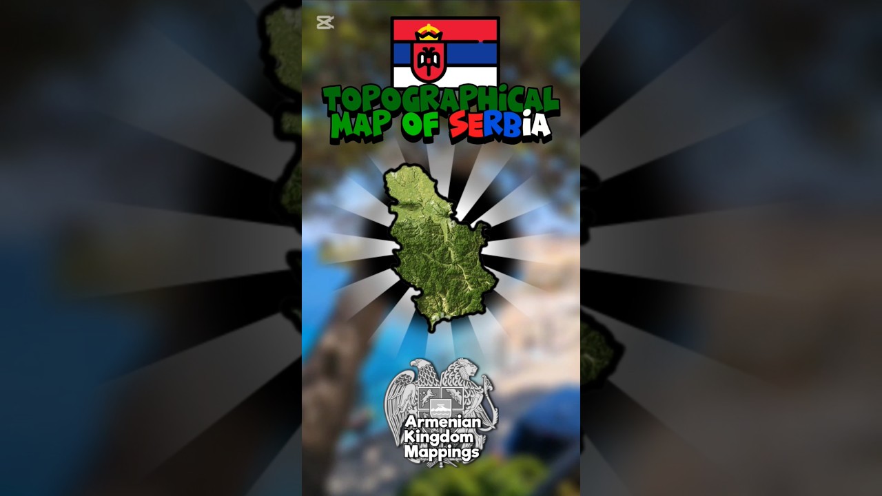 Topographical map of Serbia🇷🇸 #geography #geographythroughmaps #history #mapguide #coldwarera