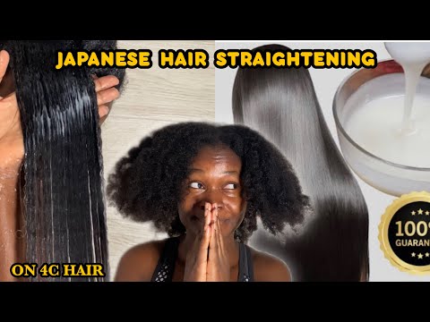 The results were unexpected😯| I tried viral Japanese straightening hair treatment on my type 4 hair