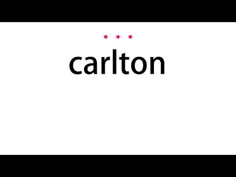 How to pronounce carlton - Vocab Today