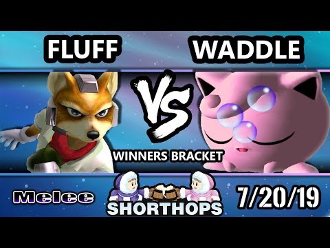 Short Hops 4 SSBM - Fluff (Fox) Vs. Waddle (Jigglypuff) Smash Melee Winners Round 1