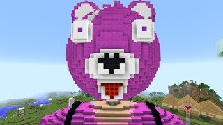 MEGA FORTNITE PINK BEAR TAKES OVER MINECRAFT!!!