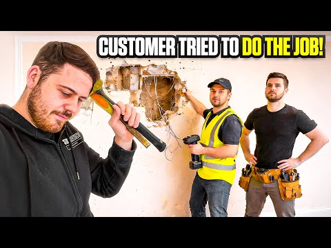 Customer attempted job but had to call the professional!