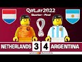 Netherlands vs Argentina 3-4 (2-2) World Cup 2022 Quarter-Final Full Penalty Shootout Lego Football