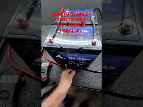 How to Connect Two 12 Volt Batteries in Parallel. You Get a Bigger Capacity 12 Volt Battery. #shorts