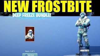 unlocking frostbite new deep freeze bundle in fortnite battle royale frostbite skin gameplay - fortnite deep freeze bundle skin