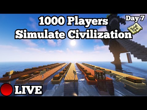 1000 Players Create Epic Civilization in Minecraft LIVE!