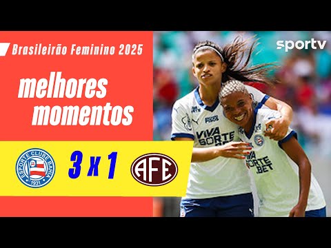 Gols e lances de Bahia x Ferroviária-SP