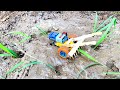 Mini Tractor Crafting And Ploughing Fields With Sticks And 9 V Battery Diy At Home