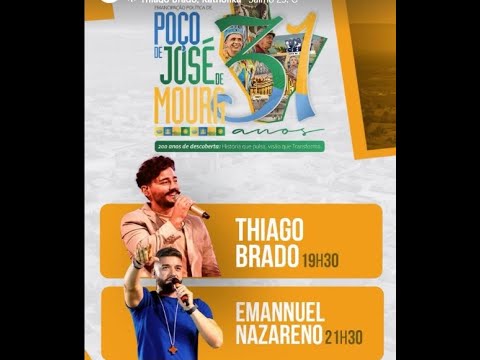 Ao Vivo: Thiago Brado e Emannuel Nazareno em Poço José de Moura 2025