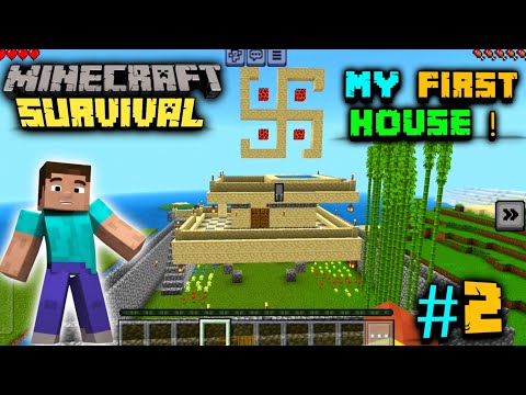 EPIC! Building My First House in Minecraft PE