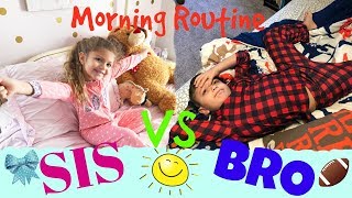 Boy vs Girl Morning Routine! Sister and Brother Opposites