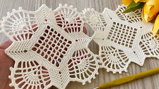 🌟Crochet❗️The Most Beautiful Square Motif Pattern I've Ever Seen. How-To Tutorial