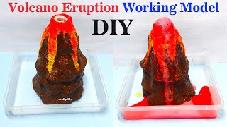 volcano eruption working model(3d) for science exhibition project - diy | craftpiller