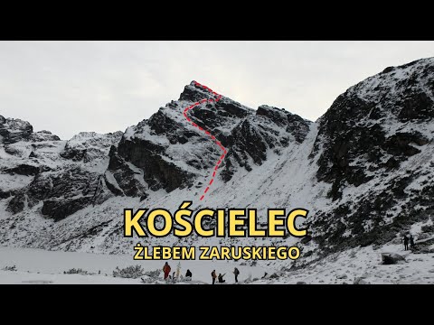 Kościelec zimą - solo żlebem zaruskiego (26.12.2025) [4K]