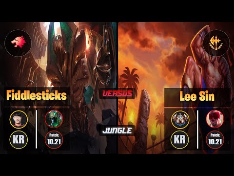 Tarzan FIDDLESTICKS (Jungle) [Predator] VS LEE SIN - Challenger KR Patch 10.21