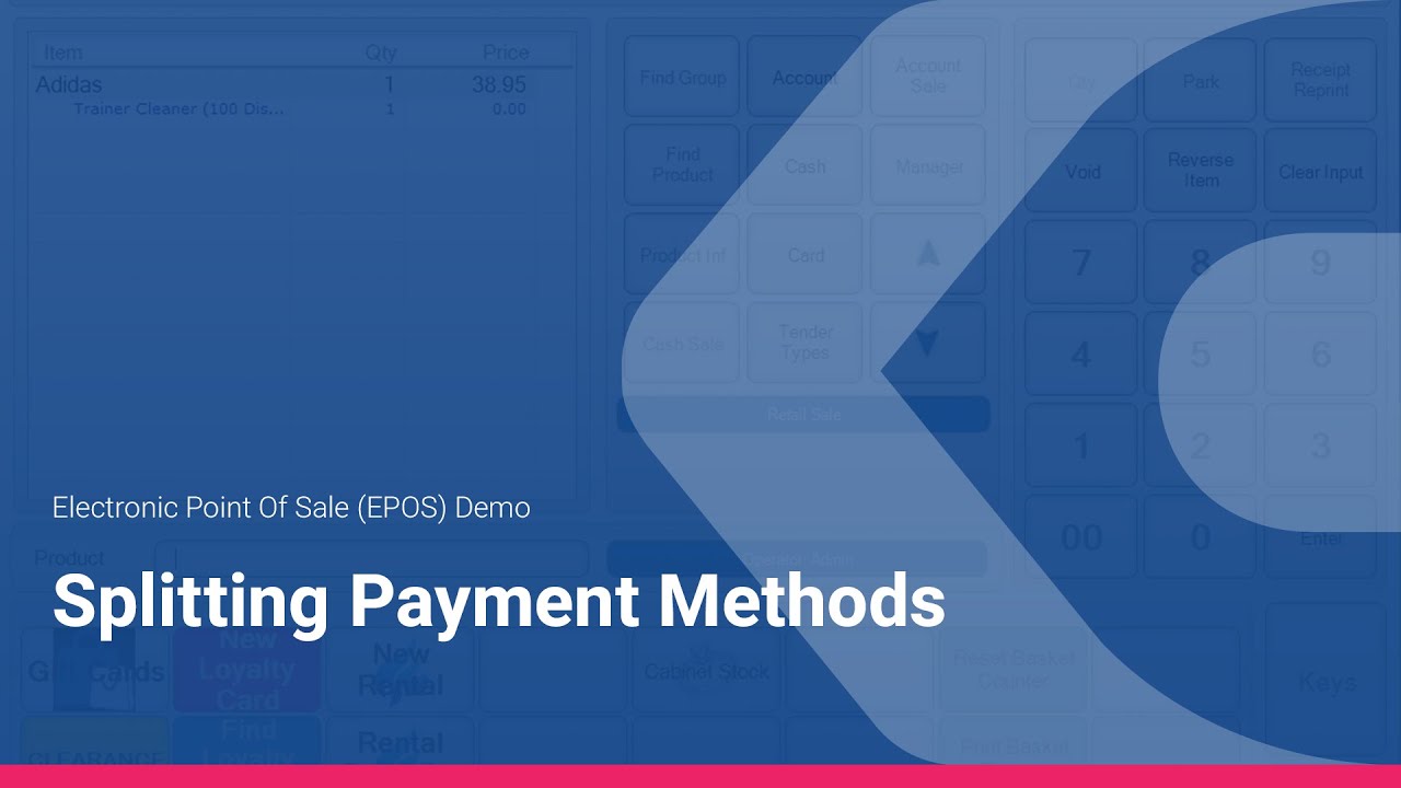 EPOS Demo - Splitting Payment Methods