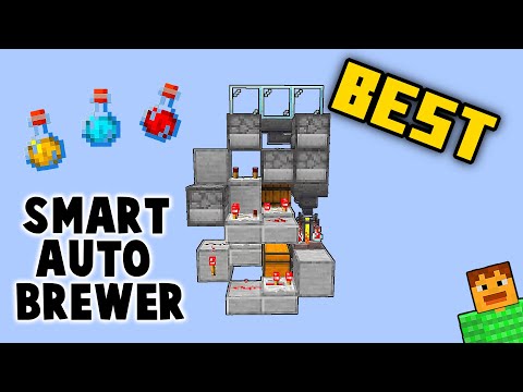 SMALLEST Auto Brewer in Minecraft! (does all potions)