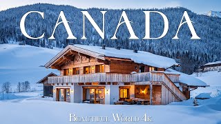 Canada 4K Where Winter Weaves a Tale of Frost and Untamed Beauty 4K UHD Winter in Canada feels like stepping into a living snow globe where