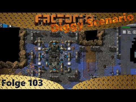 Factorio - Diggy Scenario - Mehr Heizkessel aufbauen - Let's Play 103 - Deutsch - German