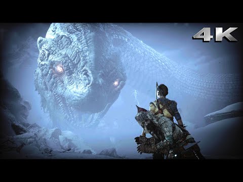 Loki Awakens The World Serpent Jormungand Scene - God Of War Ragnarok PS5 2022 (4K 60FPS) GoW 5