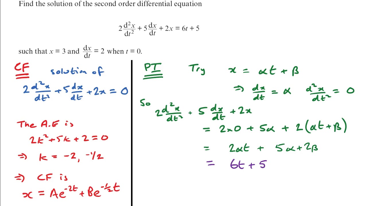 4 14 Second order differential equations