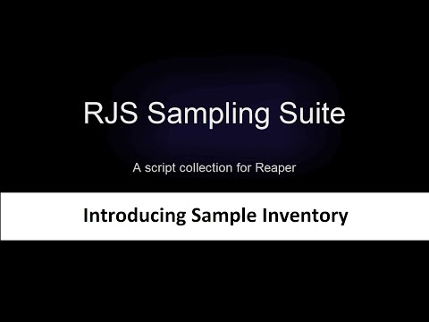 RJS Sampling Suite: 10. Introducing Sample Inventory