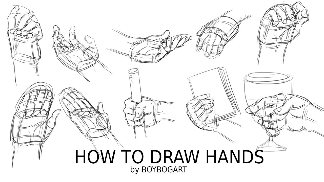 How to draw hands - Step by step tutorial