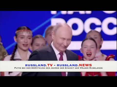 Putin bei der Eröffnung des Jahres der Einheit der Völker Russlands