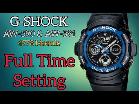 CASIO G-SHOCK Full Time Setting AW-590 AW-591 Module 4778 | SolimBD