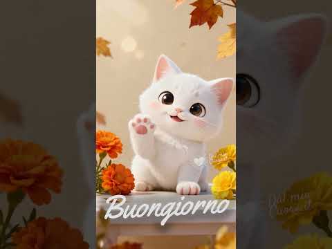 Video Buongiorno con gattino che saluta