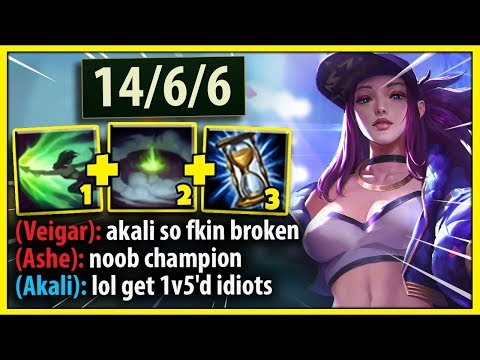 THIS is how you 1v5 as Akali in Ranked...VS. five COUNTER Champions... - League of Legends