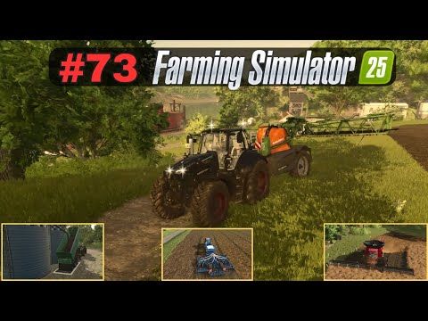 How to Harvest Canola & Seed Oats Like a Pro | Riverbend springs ep.73 #simulator #farming #fs25