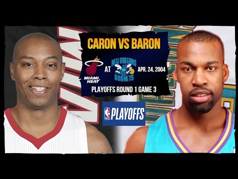NBA Duel: Caron Butler vs Baron Davis - Miami Heat @ New Orleans Hornets- R1G3 Playoffs 2004