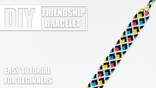 Colorful Diamonds Grid Shadow Lattice Macrame Friendship Bracelets | Easy Tutorial for Beginners
