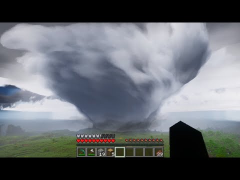 I Tried to Survive Minecraft's LARGEST Tornado